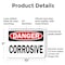 Signmission Corrosive Danger Sign, Plastic, 10in W x 7in L, 2PK OS-2PACK-DS-P-710-L-19323 - alternate 5